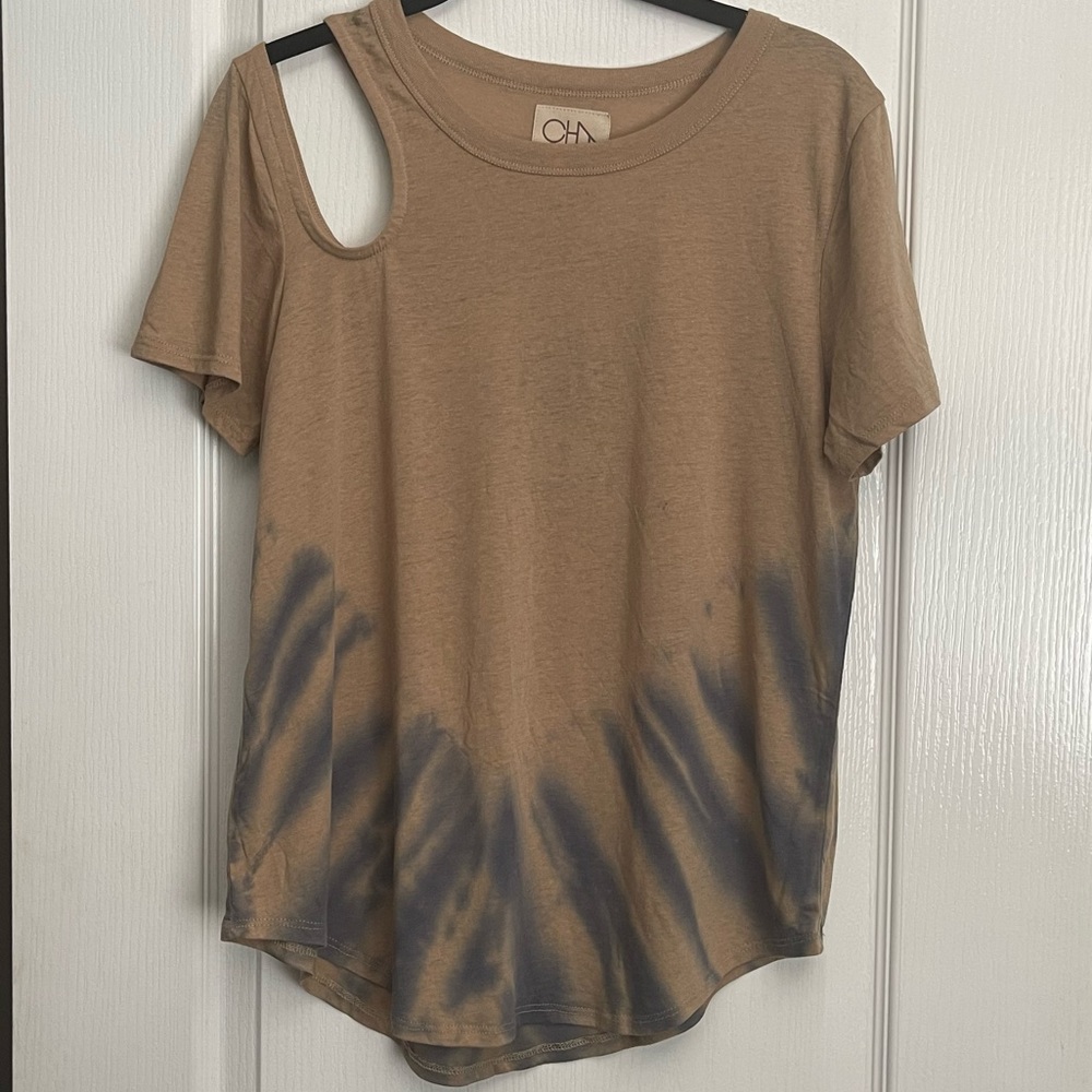 Chaser Tie Dyed Open Shoulder Tee